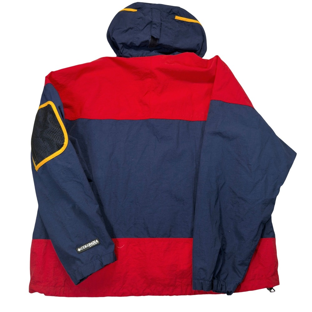 Vintage Columbia Mens XL Bud Racing Hooded Windbreaker Jacket 90s Nylon - Picture 2 of 12